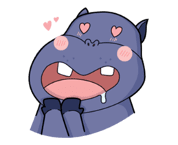 Pota The Hippo : animated sticker #14276192