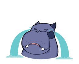 Pota The Hippo : animated sticker #14276193