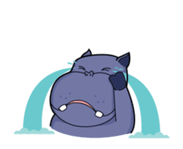 Pota The Hippo : animated sticker #14276193