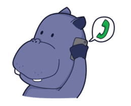 Pota The Hippo : animated sticker #14276196