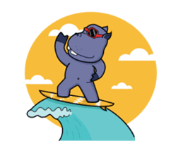 Pota The Hippo : animated sticker #14276198