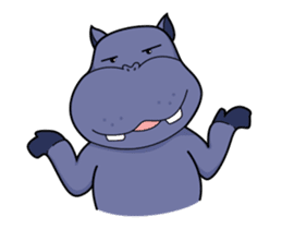 Pota The Hippo : animated sticker #14276201