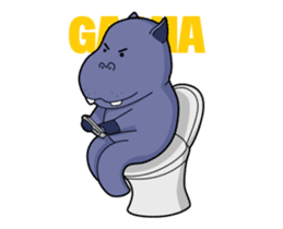 Pota The Hippo : animated sticker #14276203