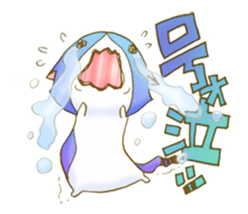 rainbow-color one word cat sticker #14276946