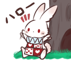 White Rabbit in Wonderland sticker #14277166
