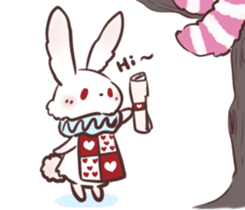 White Rabbit in Wonderland sticker #14277167
