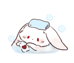 White Rabbit in Wonderland sticker #14277171