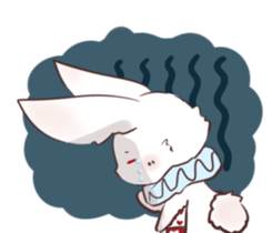 White Rabbit in Wonderland sticker #14277173