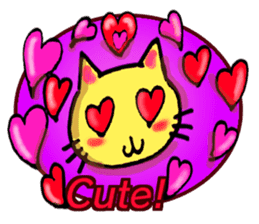 lovely cat family sticker #14277835