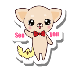 Chihuahua and funny companions sticker #14278053