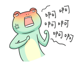 The Cat and The Frog sticker #14278591