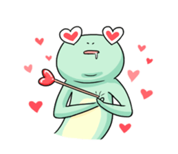 The Cat and The Frog sticker #14278605