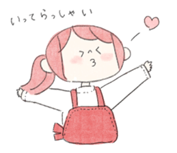 rabbit and girl. sticker #14281574