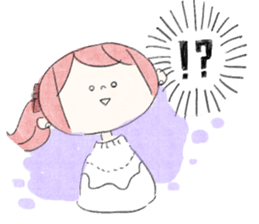 rabbit and girl. sticker #14281582