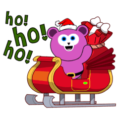Cute Santa Bear stickers (animated)
