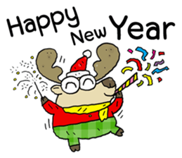 Santa Claus in Christmas day sticker #14282424