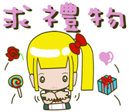 Single ponytail baby sticker #14282841