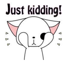 Animation! The white cat Milly2(English) sticker #14283136