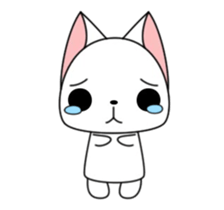 Animation! The white cat Milly2(English) sticker #14283137
