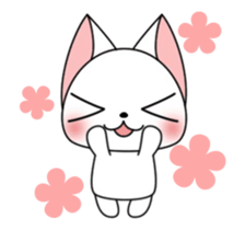 Animation! The white cat Milly2(English) sticker #14283138