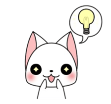 Animation! The white cat Milly2(English) sticker #14283140