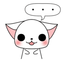 Animation! The white cat Milly2(English) sticker #14283147
