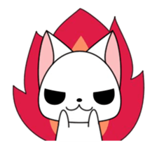 Animation! The white cat Milly2(English) sticker #14283148