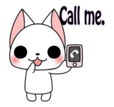 Animation! The white cat Milly2(English) sticker #14283151