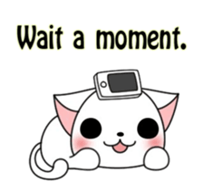 Animation! The white cat Milly2(English) sticker #14283152