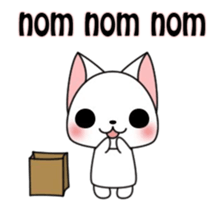 Animation! The white cat Milly2(English) sticker #14283154