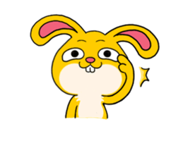 Rabbit up up sticker #14283917