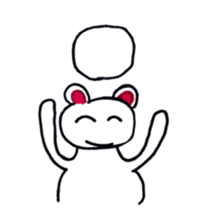 White bear stamp!! sticker #14284792