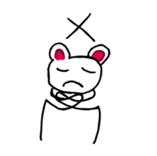 White bear stamp!! sticker #14284793