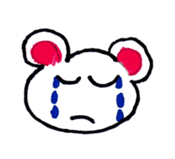 White bear stamp!! sticker #14284803