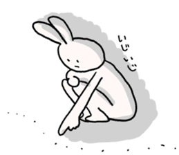 Unstable simple rabbit sticker #14286260