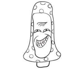 Blue thin Mushroomsss sticker #14286336