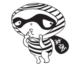 Blue thin Mushroomsss sticker #14286339