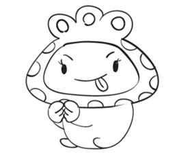 Blue thin Mushroomsss sticker #14286344