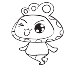 Blue thin Mushroomsss sticker #14286347