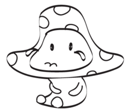Blue thin Mushroomsss sticker #14286354