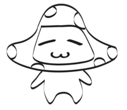Blue thin Mushroomsss sticker #14286362