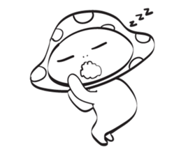 Blue thin Mushroomsss sticker #14286364