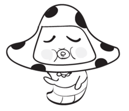 Blue thin Mushroomsss sticker #14286369