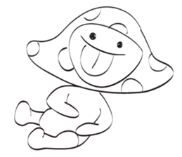 Blue thin Mushroomsss sticker #14286372