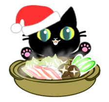 Small, obliging, black cat.3 sticker #14287011