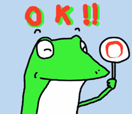 Frog of date and time sticker #14289429