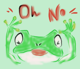 Frog of date and time sticker #14289440