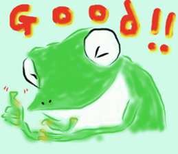 Frog of date and time sticker #14289442