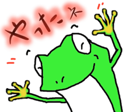 Frog of date and time sticker #14289459