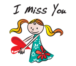 Girl with hair tied sticker #14290071